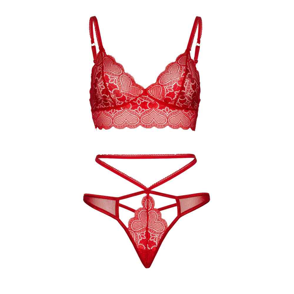 Leg Avenue Leg Avenue Lace Lingerie set Rood Attitude Holland